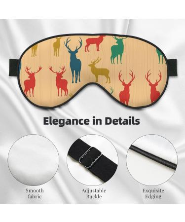 SSIMOO Deer Show Soft Sleep Eye Mask - Breathable Black Eye Patch for Travel & Relaxation | Perfect Gift for Women - Buy Online on GoSupps.com