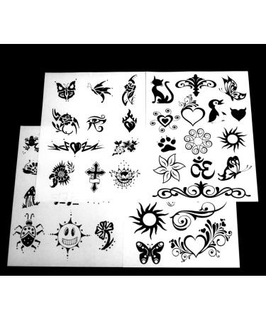 Henna City All-natural Jagua Tattoo Kit (1 oz) - Temporary & Semi-permanent Organic Henna Tattoo Set with Cones and Stencils - Buy Online on GoSupps.com