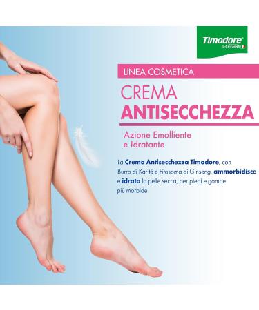 Timodore Anti-Dryness Cream Made with Shea Butter Softens and Moisturizes Dry Skin for Softer Feet and Legs 100% Made in Italy Dermatologically Tested 50 ml - Buy Online on GoSupps.com