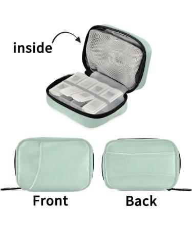 Shop Naanle 7-Day Pill Organizer Bag - Portable Weekly Vitamin Case Light Green | Compact Travel Pill Box for Supplements - Buy Online on GoSupps.com