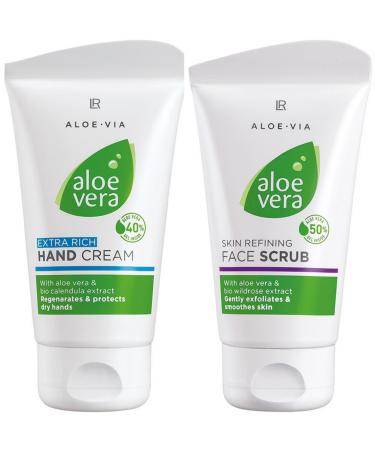 LR ALOE VIA Aloe Vera Moisturising Care Set (Rich Hand Cream & Facial Scrub)