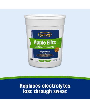 Farnam Apple Elite Horse Electrolyte Powder, Replaces minerals lost in sweat during exercise, extreme weather & stressful conditions, 5 lb., 40 day supply - Buy Online on GoSupps.com