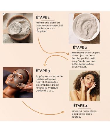 Rhassoul Powder - 100% Natural and Hypoallergenic Purifying Clay from Morocco - Skin and Hair Mask - 250g - Buy Online on GoSupps.com