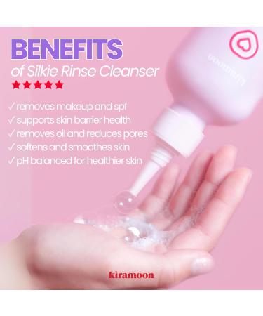Kiramoon Face Wash Silkie Rinse Hydrating Gentle Face Cleanser for Dry or Sensitive Skin - Hydrating Makeup Remover & Face Wash w/Ceramides & Squalane - Buy Online on GoSupps.com