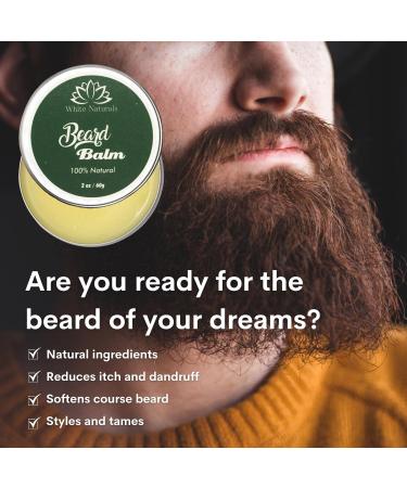 Organic Beard Balm | Strengthen & Style Beards & Mustaches | Leave-in Conditioner with Argan Oil & Shea Butter | Ultimate Shine & Softness - Buy Online on GoSupps.com