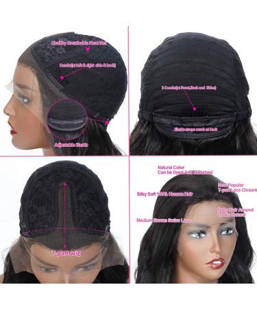 Ombre Lace Front Human Hair Wigs for Black Women - Wavy Brazilian Virgin Hair 18 Inch Long Body Wave Wig with Baby Hair - Buy Online on GoSupps.com