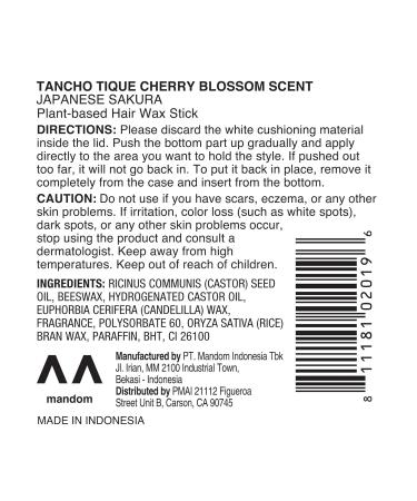 GATSBY Tancho Hair Styling Wax Stick | Japanese Cherry Blossom | 3.5oz Plant-Based Pomade | All Hair Types | Special Edition | Mandom Japan - Buy Online on GoSupps.com