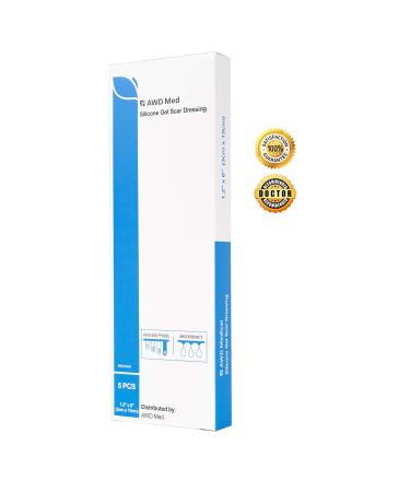 AWD Silicone Scar Sheets for Effective Scar Removal | Silicone Scar Tape for Surgical Scars C Section Keloid & Tummy Tuck (5 Pcs 1.2 x 6 ) - Essential After Surgery Care - Buy Online on GoSupps.com