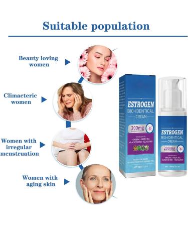  BEROZA ESTRO-GEN Bioidentical Natural Cream for Menopause Relief 100ml - Provitalize for Women - 5 Bottles - Buy Online on GoSupps.com