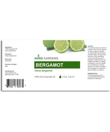 Bergamot Essential Oil 1 oz (30ml) -100% Natural and Pure Therapeutic Grade-Premium Quality Sourced from Italy-Natural Stress Reliever and Mood Lifter - Buy Online on GoSupps.com