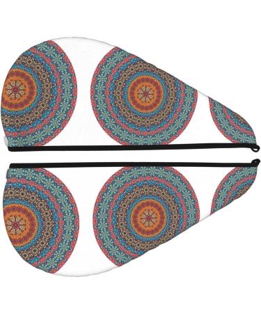 Mandala Hair Towel Wrap - Quick Drying Hair Turban with Button | Perfect Hair Drying Solution - Buy Online on GoSupps.com