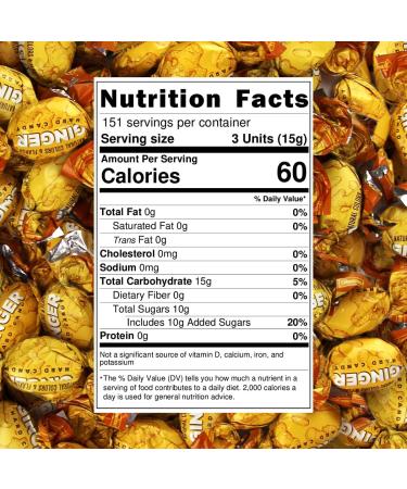 Bulk Ginger Candy for Nausea Relief | 2 lbs Individually Wrapped Natural Flavor Candy for Pregnancy & Upset Stomachs - Buy Online on GoSupps.com