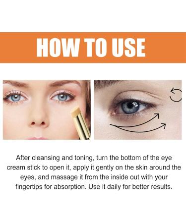 Vitamin C Eye Cream Stick Under Eye Cream for Dark Circles and Puffy Eyes Glow Eye Balm Anti Aging Eye Cream Cooling & Hydrating Eye Cream for Eye Bags Remover Firming Eye Stick for All Skin Types - Buy Online on GoSupps.com