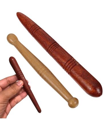 Massage tab made of wood fascia massage tab massage tab triggered lever trigger point slide massage device made of wood massage wood for legs Neck 2 Piece Natural Wood Color