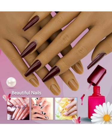 Female Silicone Practice Hand for Acrylic Nails - Flexible & Life-Size Mannequin for Nail Training with Soft Touch - Buy Online on GoSupps.com