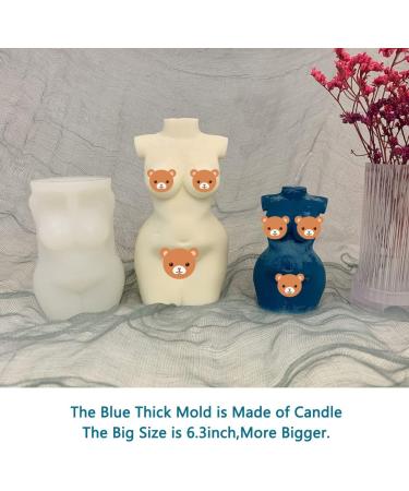 LOVE'N KISS Woman Silicone Body Wax Candle Molds - 3D Thick Female Figure for DIY Soap, Candle, Chocolate, Resin Art - Buy Online on GoSupps.com