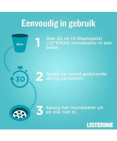  Listerine Listerine Cool Mint Mild Taste alcohol-free mouthwash with essential oils helps eliminate bacteria and ensures long-lasting fresh breath 6 x 500 ml - Buy Online on GoSupps.com