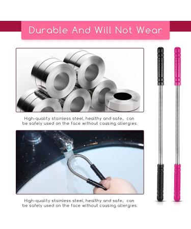 2-Piece Facial Hair Remover Spring for Women and Men - Remove Hair from Upper Lip, Chin, Cheeks, and Neck - Eyebrow Face Epilator Threading Tool (Black Rose Red) - Buy Online on GoSupps.com