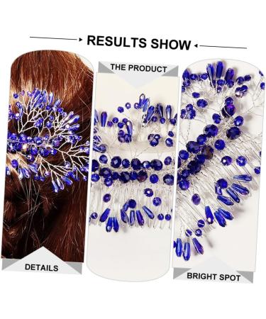 Didiseaon Bridal Crystal Hair Comb Wedding Hair Clips Bridal Hair Clip Tiara for Bride Wedding Bride Crystal Hair Comb Rhinestone Hair Clips Blue Crystal Bridesmaid Alloy Headgear - Buy Online on GoSupps.com