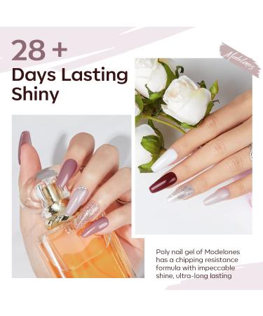 Modelones 6 Colors Poly Nail Gel Set | Burgundy Red Brown Champagne Gold Extension Gel | Nail Enhancement Builder Kit for DIY Manicure | Elegant Lady Collection | Home Salon Beauty Gift - Buy Online on GoSupps.com