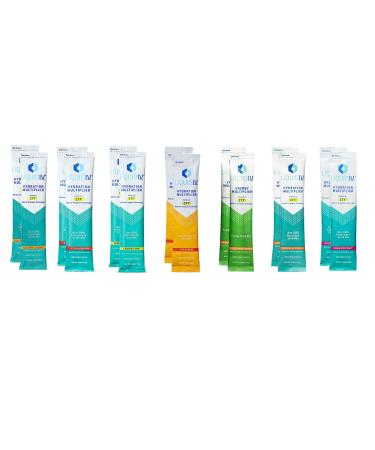 Hydration Multiplier Liquid IV. Variety Pack | 14 Packs 7 Flavors| 2 Strawberry 2 Golden Cherry 2 Tangerine 2 Yuzu Pineapple 2 Passion Fruit 2 Lemon Lime 2 Tropical Punch 14 Servings (Pack of 14)