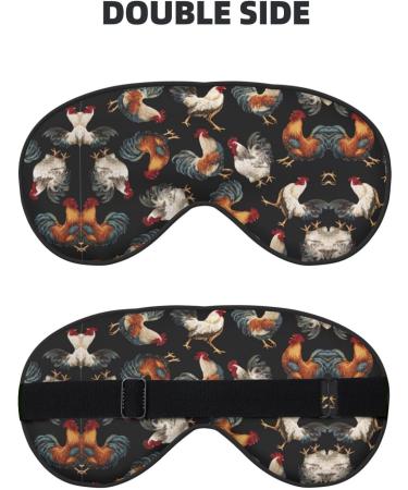 French Roosters Soft Sleep Eye Mask | Breathable Female Eye Patch for Travel & Relaxation - Buy Online on GoSupps.com