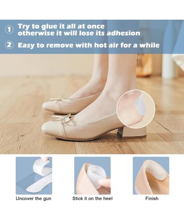 AYPOW 4 Pairs Soft Silicone Heel Cushions - Non-Fold Resistant Self-Adhesive Pads for High Heels Prevent Friction Bubbles - Transparent 4mm x 4mm - Buy Online on GoSupps.com