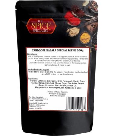 Tandoori Masala Special Blend 500g | Authentic Restaurant QualityTandoori Spice Powder for Gourmet Marinade Seasoning | Resealable Stand-Up Pouch for Long-Lasting Freshness - Buy Online on GoSupps.com