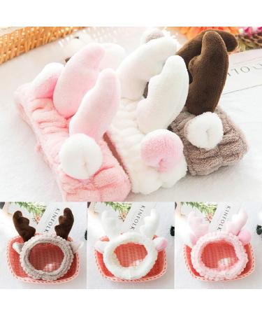 Shop Wossei Cuddly Hairband for Women | Velvet Make-Up Headband with Cute Ears & Antlers - Buy Online on GoSupps.com