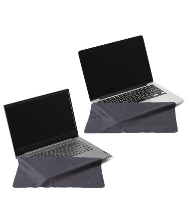 CLEAN SCREEN WIZARD Microfiber Cleaning Cloth 14 Compatible with MacBook Pro 14 and Computer Laptop 14, 2 Black Screen/Keyboard Covers