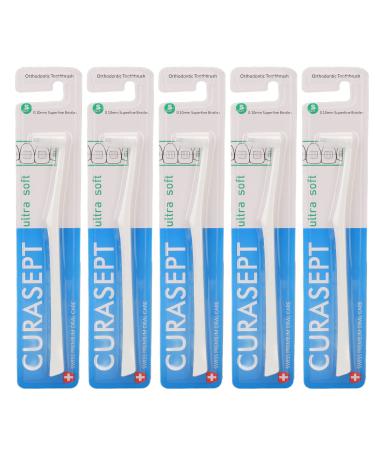 5 pieces Tuft Toothbrush remove stubborn spots interdental toothbrush gum interdental cleaning brush for adult children (white)