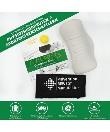 Neck Extensor Cushion - Innovative Neck Massage Device for Pain Relief | Extra Exercise Guide from German Physiotherapists - Beige/Gray - Buy Online on GoSupps.com