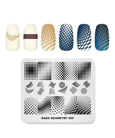 Nail Stamping Plate Fashion Geometry Dots Abstract Spots Points Theme Multi-Pattern Stamp Print Image Stamp Template Nail Art for Nail Design 1#