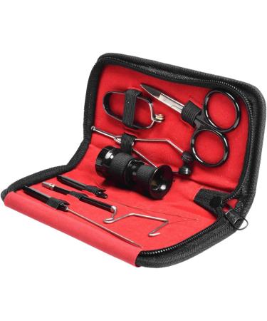 SF Fly Fishing Tying Tools Kit - 7 Pcs Gear Assortment for Bobbin, Threader, Scissors, Whip Finisher, Bodkin, Pliers & Hair Stacker - Buy Online on GoSupps.com