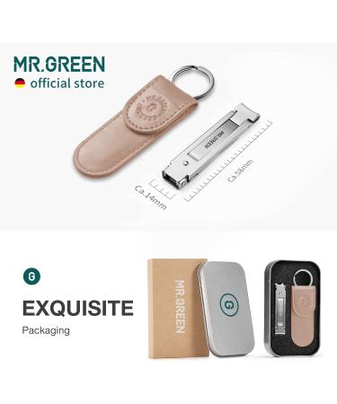 MR.GREEN Collapsible Nail Clippers Small and Thin Portable Travel Nail Scissors Cutter Stainless Steel Manicure Tools with Nail Files - Brown Leather Case+ Iron Box - Multicoloured - Buy Online on GoSupps.com