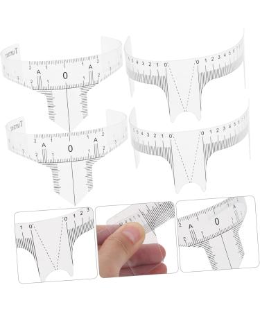 BIUDECO 10pcs Eyebrow Design Ruler Brow Ruler Sticker Eyebrow Tracer Measuring Ruler White Cosmetic Plastic - Buy Online on GoSupps.com