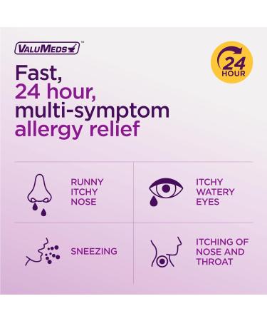 ValuMeds 24-Hour Allergy Medicine (100-Count) | Fexofenadine HCl Tablets | Non-Drowsy Antihistamine | Pollen, Hay Fever, Allergies | Kids & Adults | Compare to Allegra - Buy Online on GoSupps.com