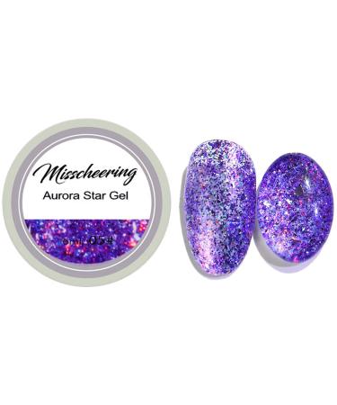 Reflective Glitter Gel Polish Gel Nail Polish Silver Holographic Sparkling Diamond Soak Off UV Gel Nail Varnish Sparkly Shiny Silver Glitter Gel Polish Long Lasting Flashing Nail Gel Manicure Kit