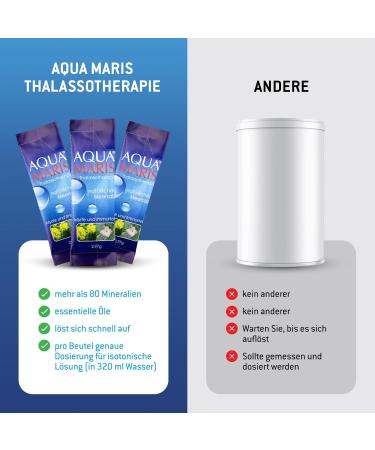 Aqua Maris Thalassotherapy Nasal Rinsing | Natural Sea Salt & Essential Oils | Neti Pot + 30 Salt Bags - Sinus Flushing Solution - Buy Online on GoSupps.com