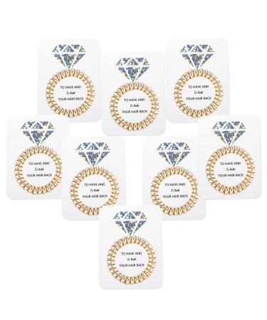 Banugo Bachelorette Hair Ties  Bridesmaid Proposal Gifts  Spiral Hair Ties Scrunchies  Bridal Shower  Wedding  Bachelorette Party Favors for Guest (Set of 8- Champagne) - Buy Online on GoSupps.com