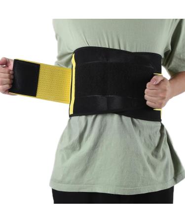 UpQRSG Back Support | Multifunctional Sciatica Pain Relief Device | Portable & Breathable Lumbar Support Belt - Yellow - Buy Online on GoSupps.com