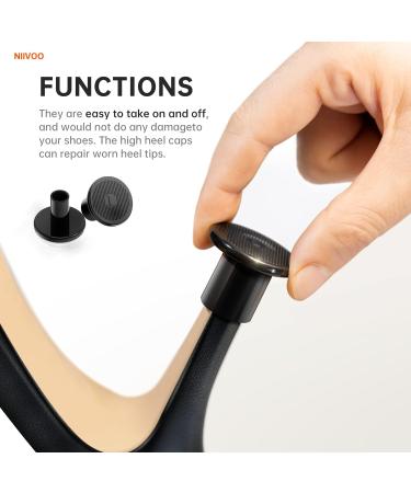 High Heel Protectors - 3 Pairs 5 Size Collection for Women - Heel Stoppers for Wedding - Protect Heels from Grass, Gravel, and Cracks - Black (S M L) - Buy Online on GoSupps.com