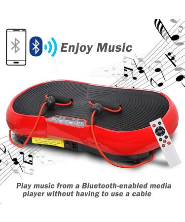 Super Deal Pro Vibration Plate Exercise Machine - Whole Body Workout Fitness Platform with Loop Bands, Bluetooth & Remote - 99 Levels Red - Buy Online on GoSupps.com