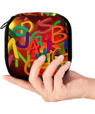 GIAPB Period Bag - Colorful Abstract Letters Storage Pouch (Color2644) - Buy Online on GoSupps.com