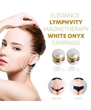 Lunamagic Moonstone Magnetic Therapy Earrings | Lymphatic Activation & Detox | Non-Piercing Shiatsu Slimming Earrings for Men & Women (2 Pair) - Buy Online on GoSupps.com