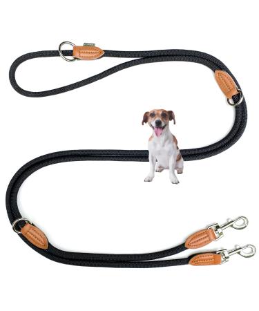 Leitengr n dog leash little dogs light |Guide 3M adjustable with 2 carabiners |3 meters long x 0.8 cm |Only 200 g |Devon model |Black black 3 m x 0.8 cm - Buy Online on GoSupps.com