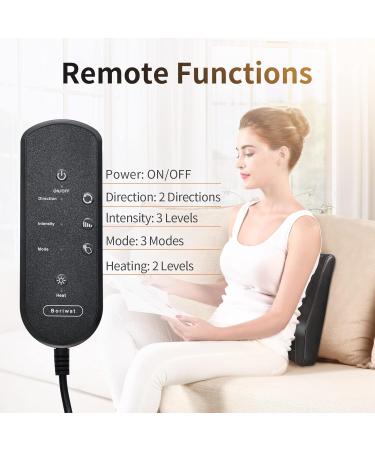 Omassa Neck Massager with Heat | 3D Shiatsu Massage Device for Back Neck & Legs | Pain Relief Gift for Men & Women - R8 Black - Buy Online on GoSupps.com