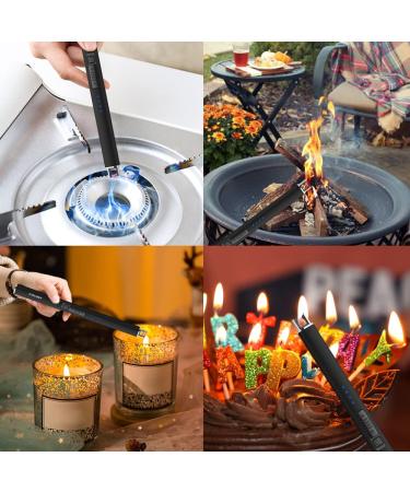 ARECTECH Rechargeable Electric Lighter - Plasma Arc Candle Lighter for Camping & Kitchen - USB Rechargeable - Black - Buy Online on GoSupps.com