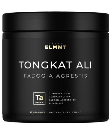 228 000mg 200x Strength Tongkat Ali for Men w. 30x Fadogia Agrestis Extract - 10% Eurycomanone Highest Potency Longjack Fadogia Agrestis Tongkat Ali Supplement - Muscle Growth Support Pills for Men
