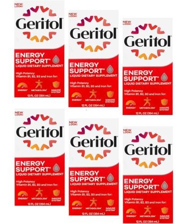 Geritol Liquid Supplement B-Vitamins & Iron 12 Fluid Ounce (Pack of 6) 4 Fl Oz (Pack of 6) - Buy Online on GoSupps.com
